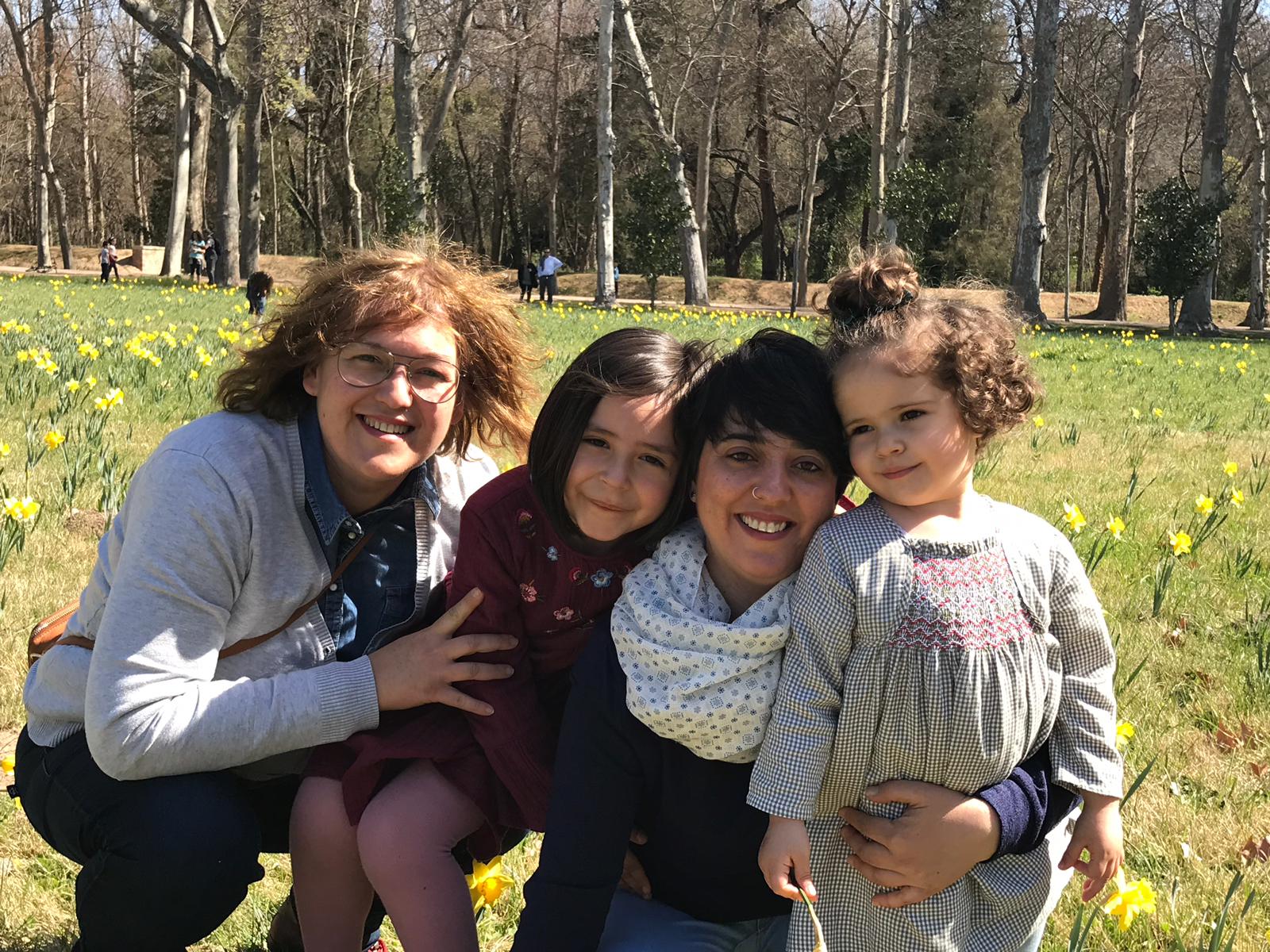 Belinda, Esther y sus hijas Jimena y Vega